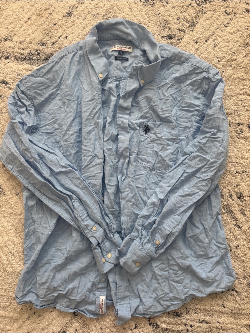 U.S. Polo Assn. Men’s Light Blue Button-Down Shirt